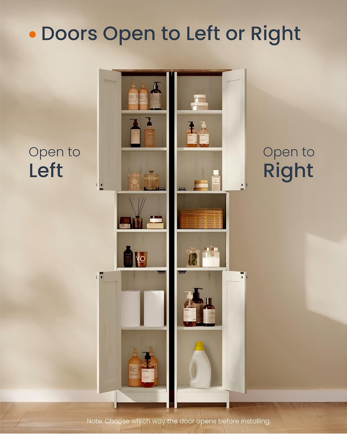 Detalle de SONGMICS Bathroom Storage Cabinet, 67-Inch Tall