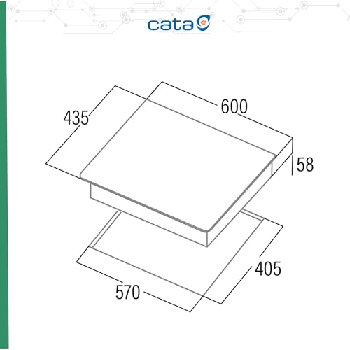 Detalle de CATA IB 5003 BK Placa inducción 60 cm, 3 zonas