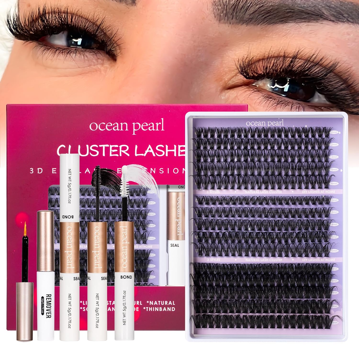 Detalle de ocean pearl Lash Extension Kit 300PCS ๐