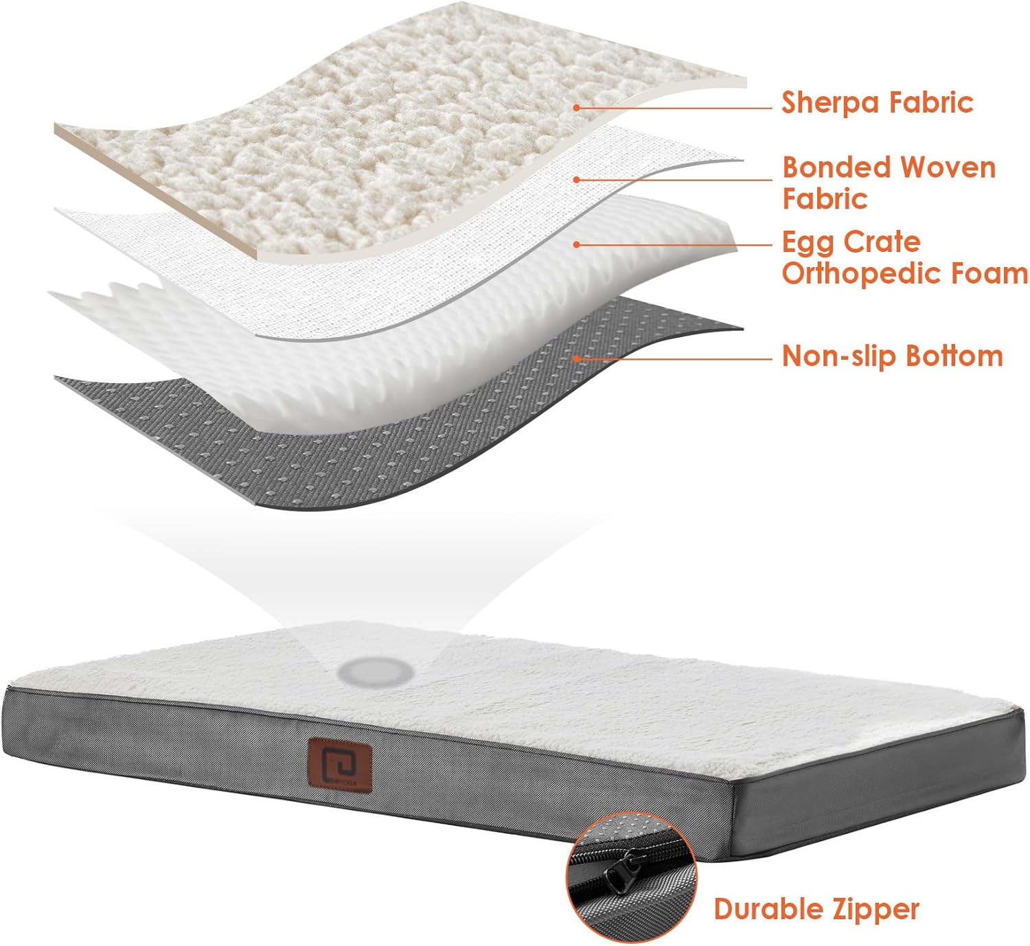 Thumbnail 2 de EHEYCIGA Orthopedic Extra Large Dog Bed Mattress XL (112x81x9cm) with Removable Washable Cover