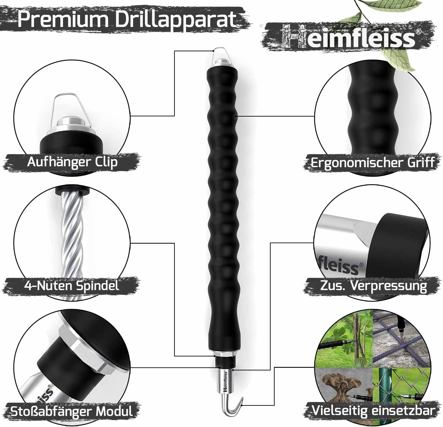 Thumbnail 2 de Heimfleiss Drillapparat Driller + verkupferter Rödel Draht 1,0 x 100-160 mm (250 Stk.) – hochwertiges Set