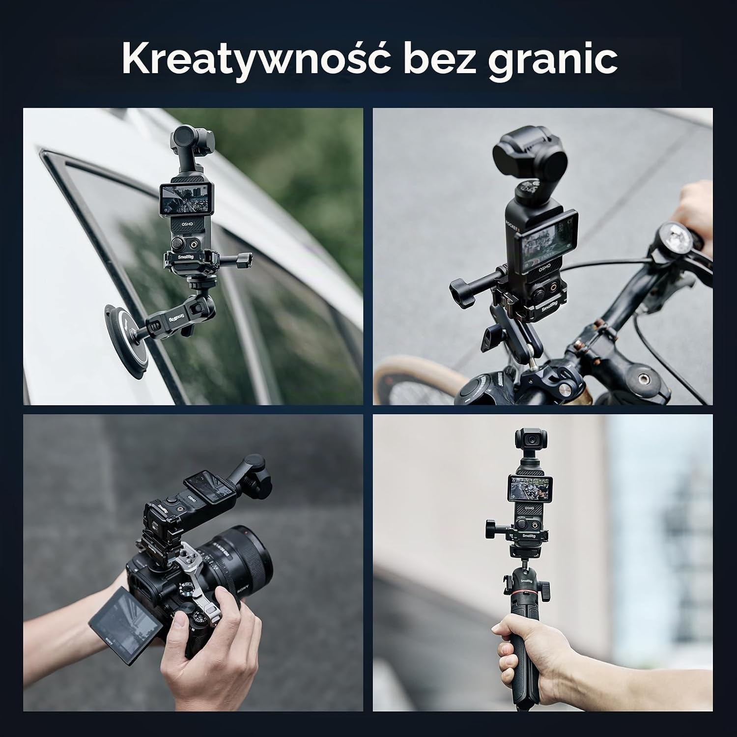 Detalle de SMALLRIG 5607 – klatka do DJI Osmo Pocket 3 z gwintem 1/4″-20