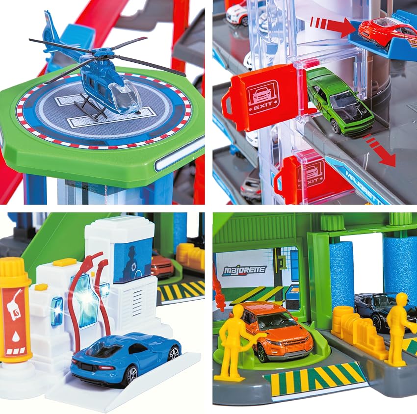 Thumbnail 4 de Majorette Garaje Super City 7 Plantas con 6 coches y tren motorizado para niños 128 x 78 x 73 cm