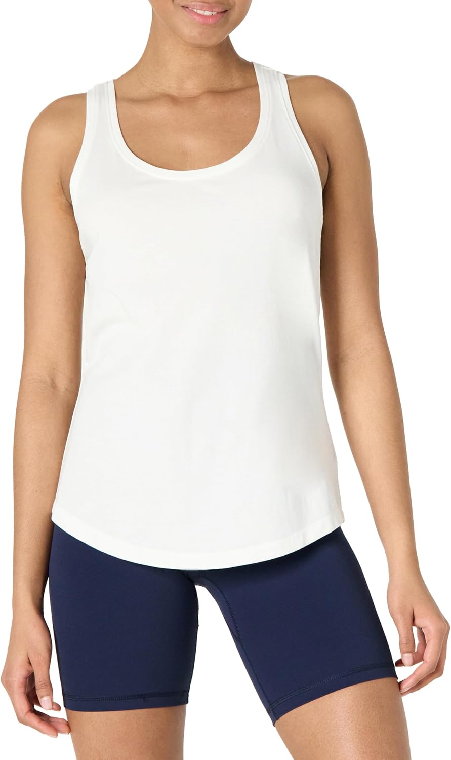 Detalle de Amazon Essentials Women's Active Soft Cotton Modal Scoop Neck Racerback Tank