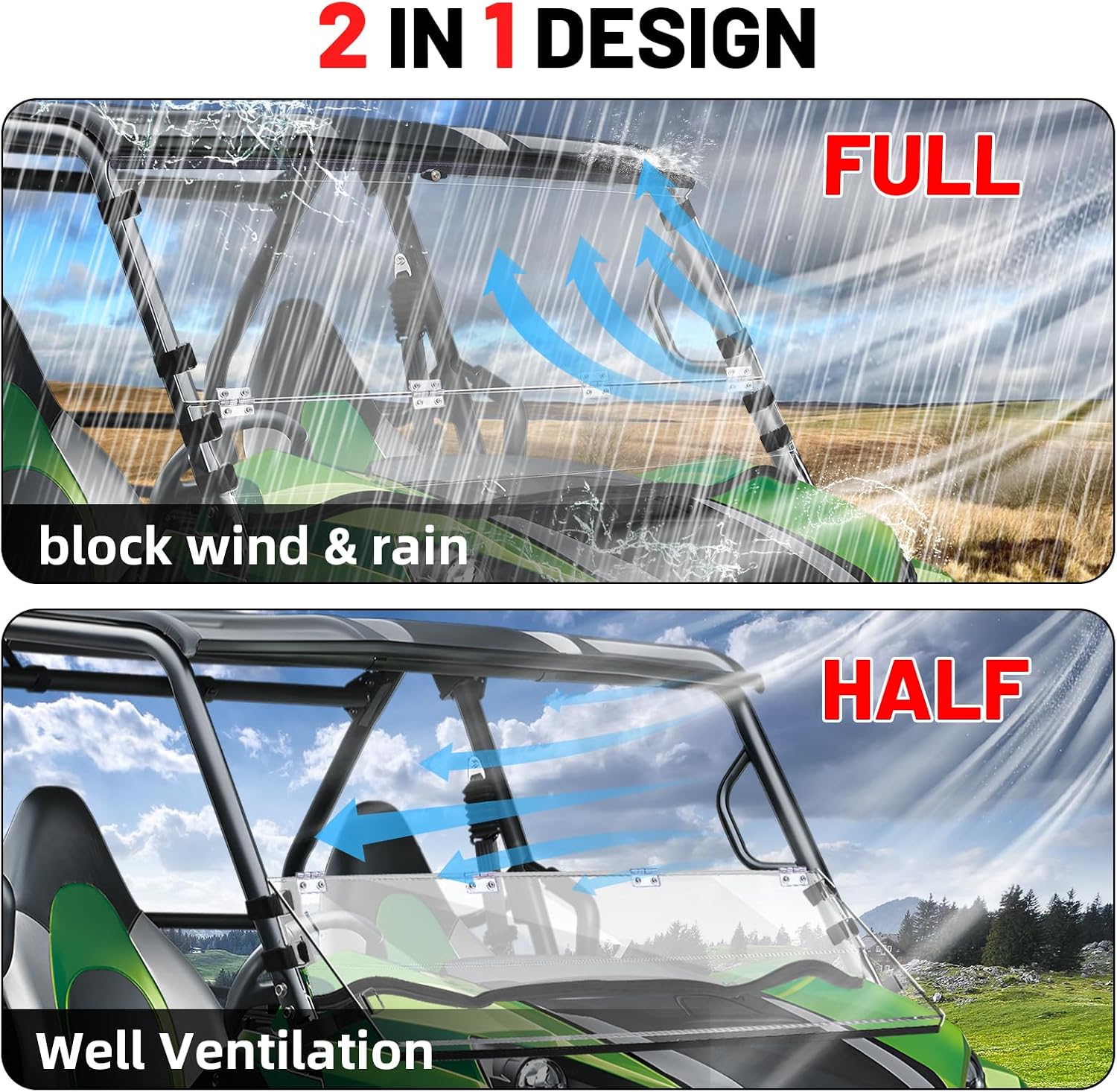 Thumbnail 2 de StarknightMT UTV Windshield, Polycarbonate