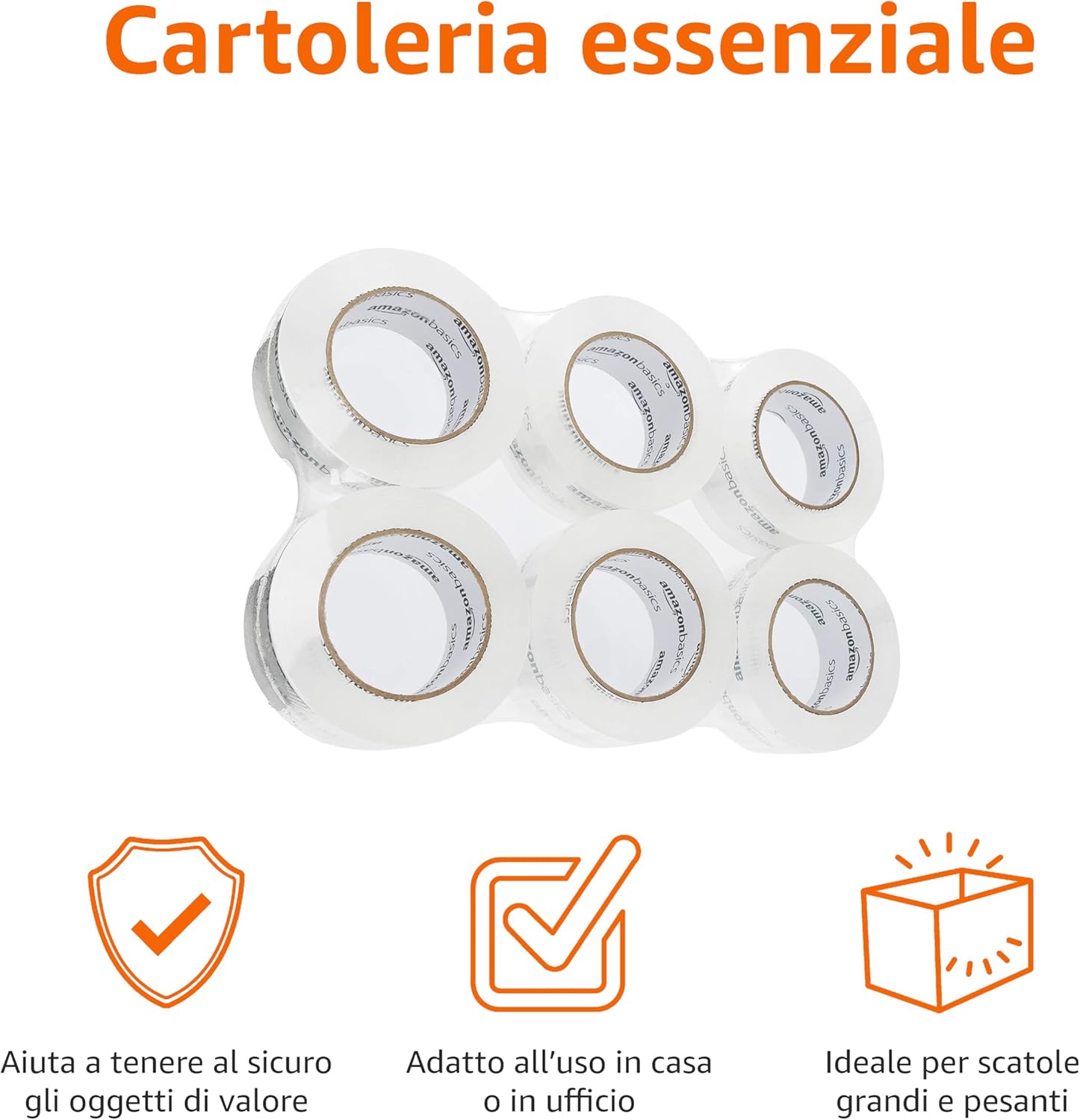 Thumbnail 2 de Amazon Basics Nastro da imballaggio 4,7 cm x 99,6 m 🎁