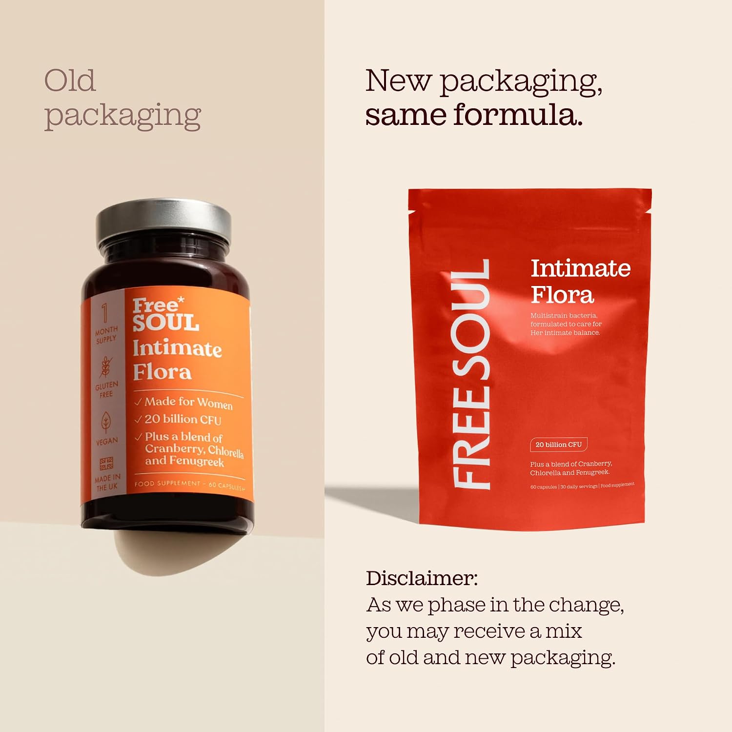 Thumbnail 6 de Intimate Flora Probiotics for Women by Free Soul — 20 Billion CFU with Cranberry, Fenugreek & Chlorella