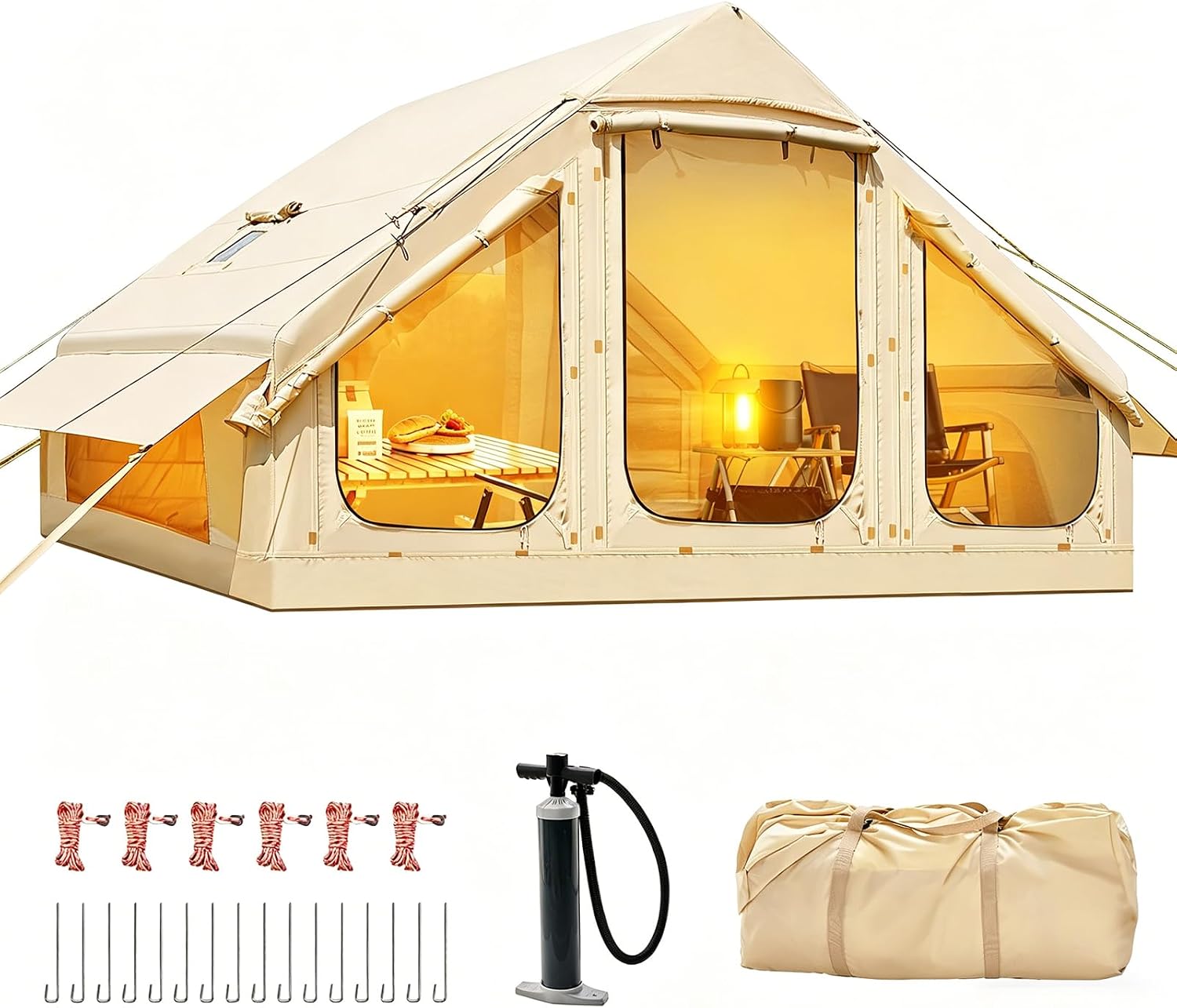 Detalle de Inflatable Camping Tent with 420D Oxford Fabric