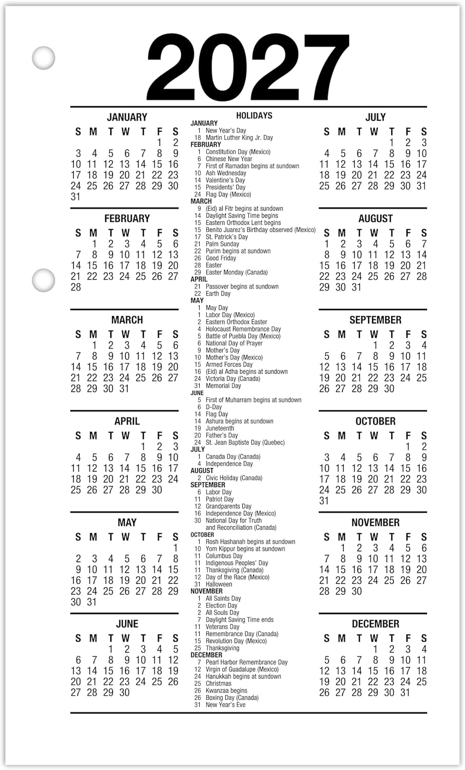 Detalle de AT-A-GLANCE Desk Calendar Refill, 3.5" x 6