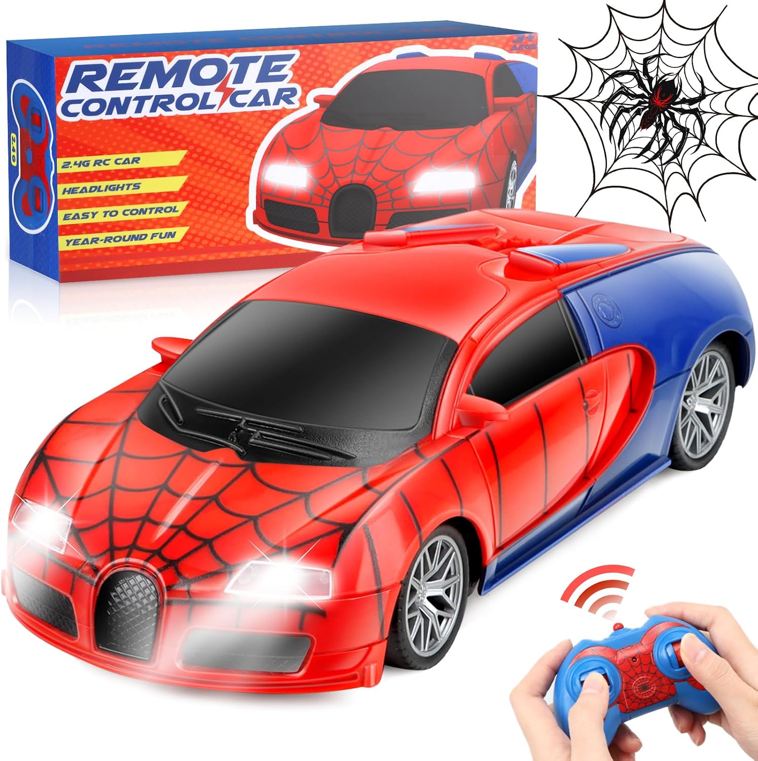 Imagen de Aooess Spider RC Car for 3–8 Year Olds – Durable, Light-Up Remote Toy en OfertitasTOP