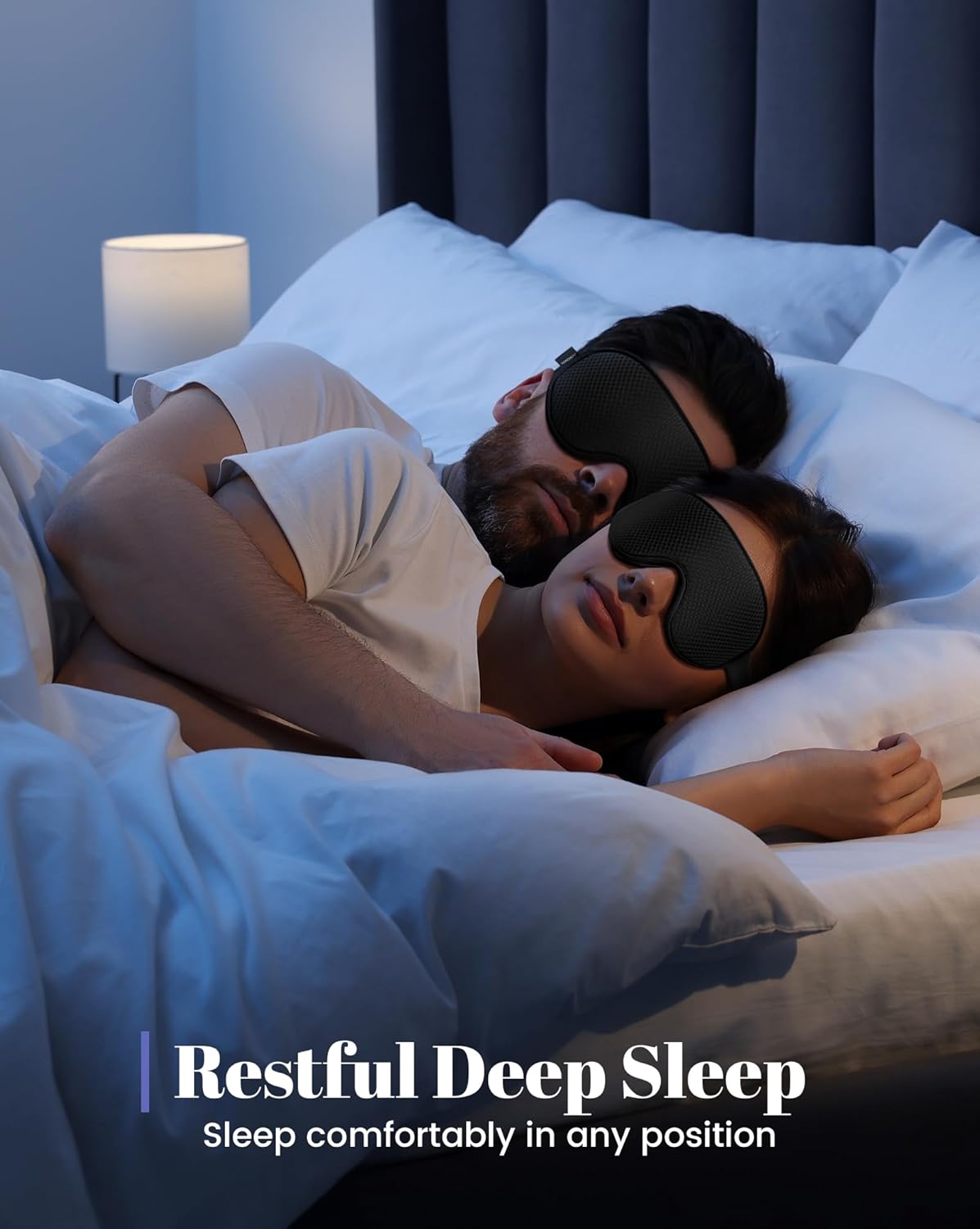 Detalle 2 de WAOAW Sleep Mask Blackout 3D Adjustable for Travel 😴