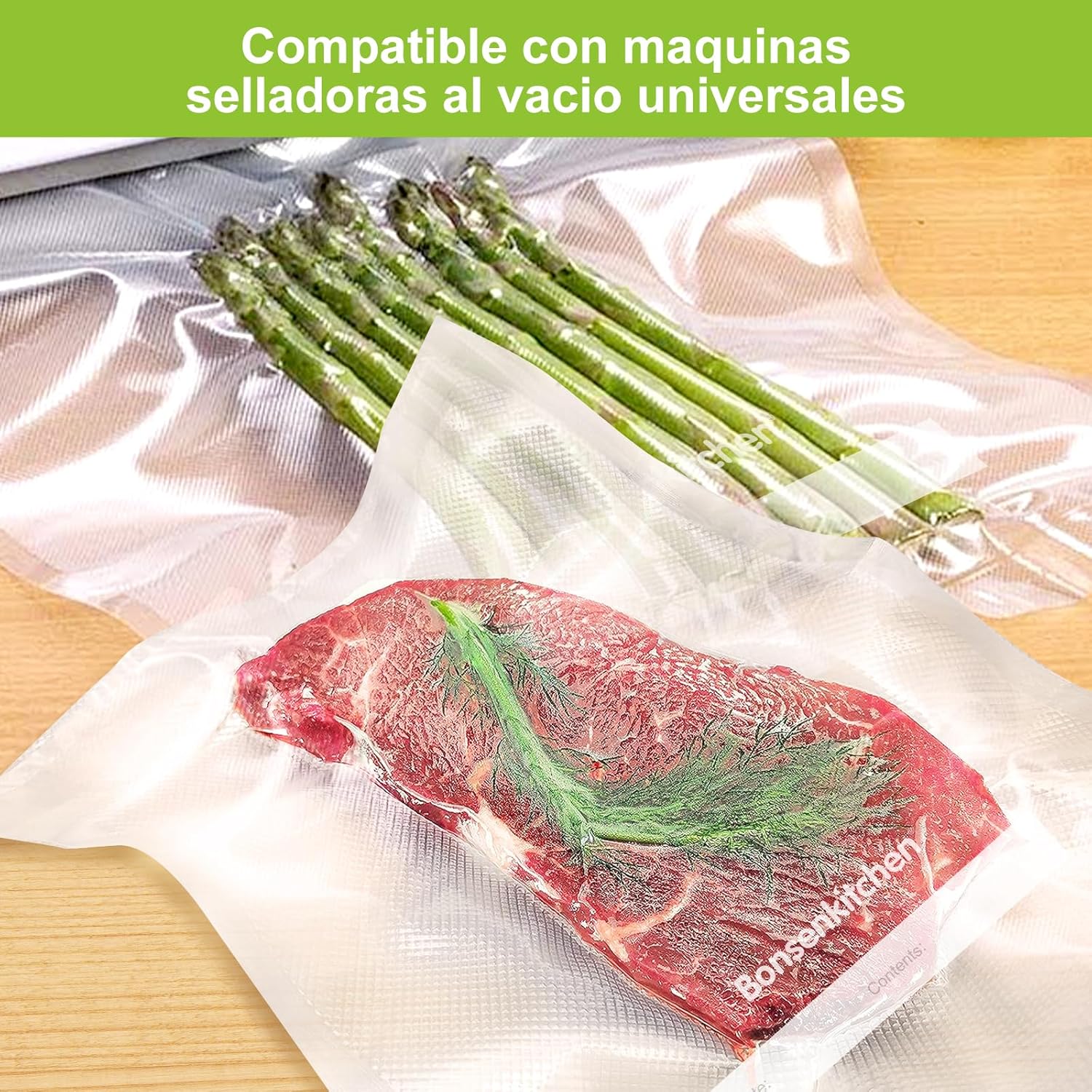 Thumbnail 5 de Bonsenkitchen VB3215 bolsas vacío 150 unidades
