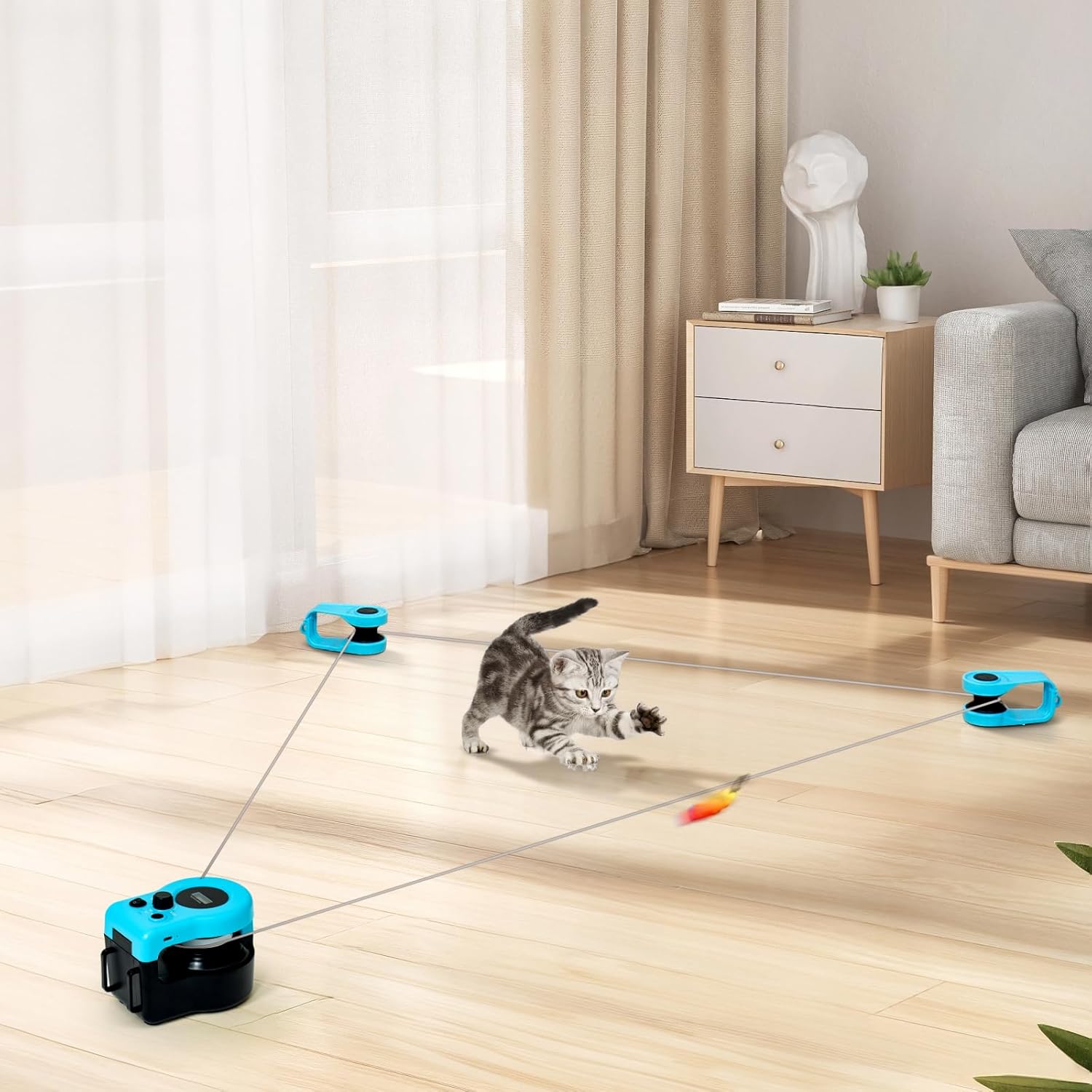 Thumbnail 6 de AOKUY Cat Toys New Cat Treadmill – automatic & remote control simulated hunting toy for indoor cats