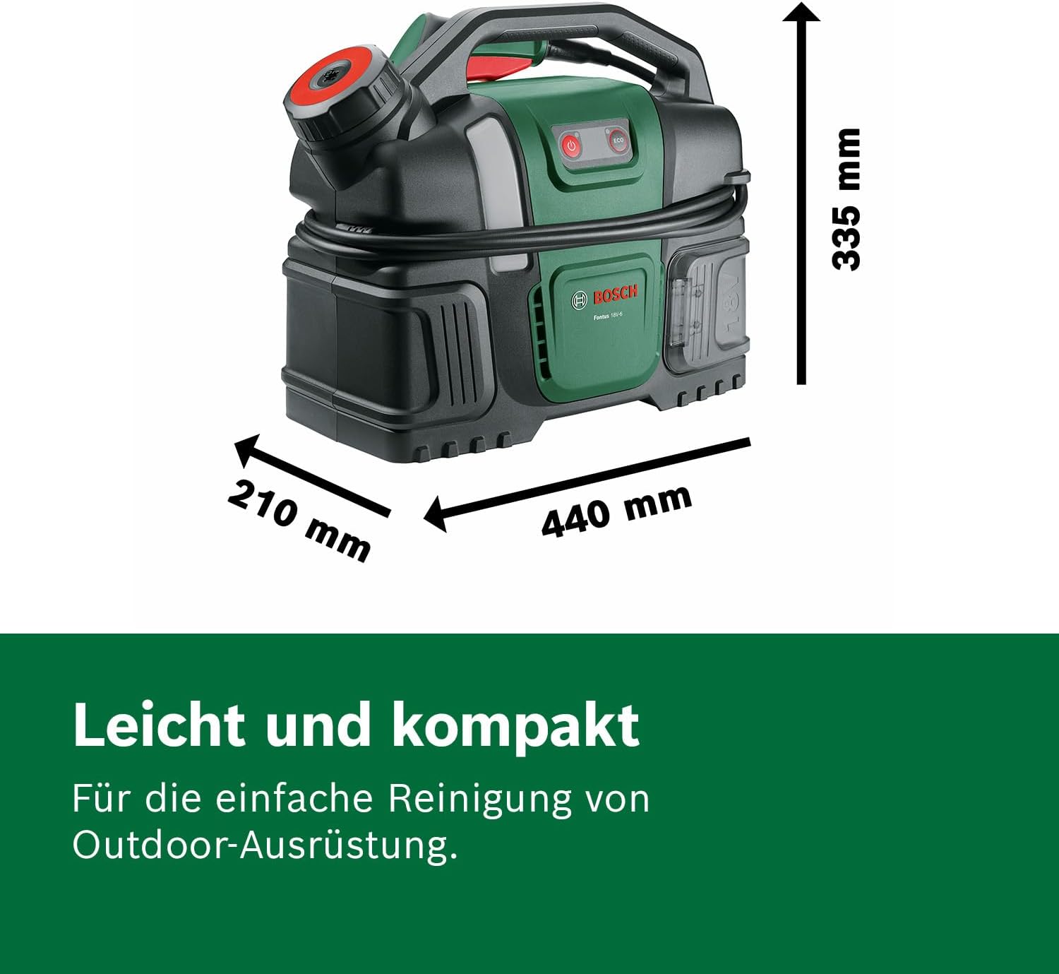 Thumbnail 5 de Bosch Akku-Druckreiniger Fontus 18V-6 für Fahrräder – mobil, 6-Liter-Wassertank und 8 Druckstufen