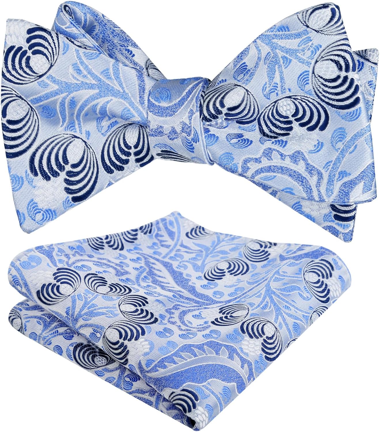 Thumbnail 6 de Alizeal Mens Self Tied Floral Bow Tie and Pocket Square Set