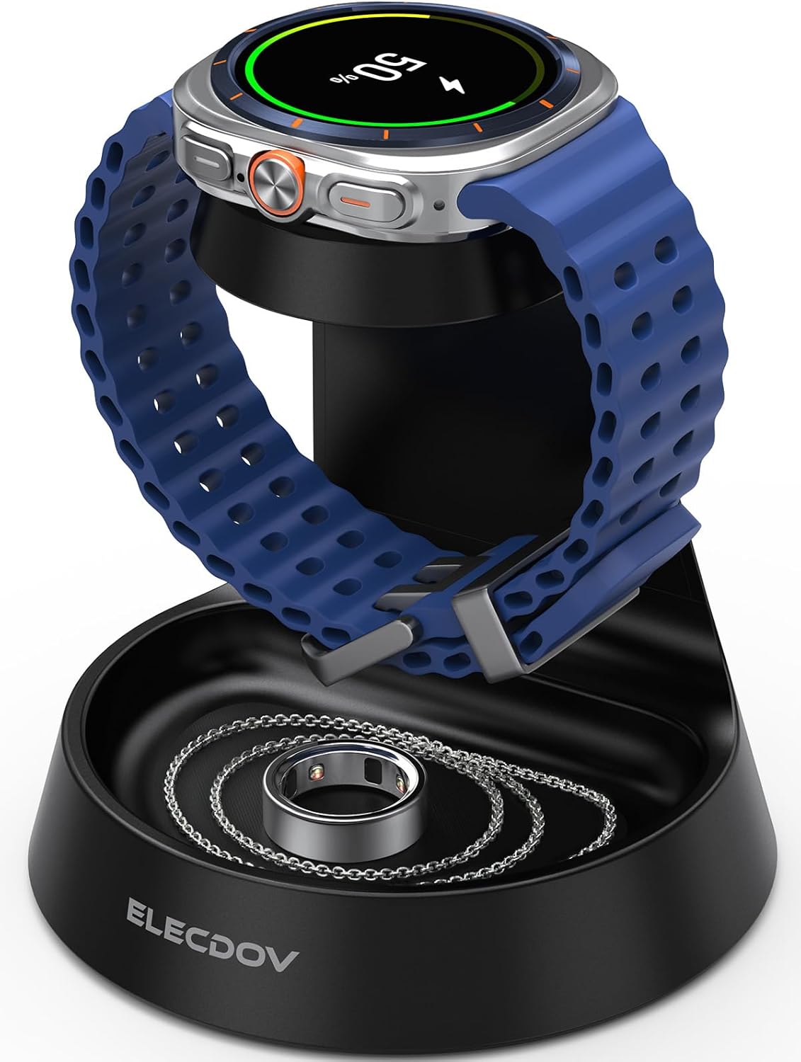 Detalle de Watch Charger for Samsung Galaxy Watch: All-in-One Dock with Jewelry Tray
