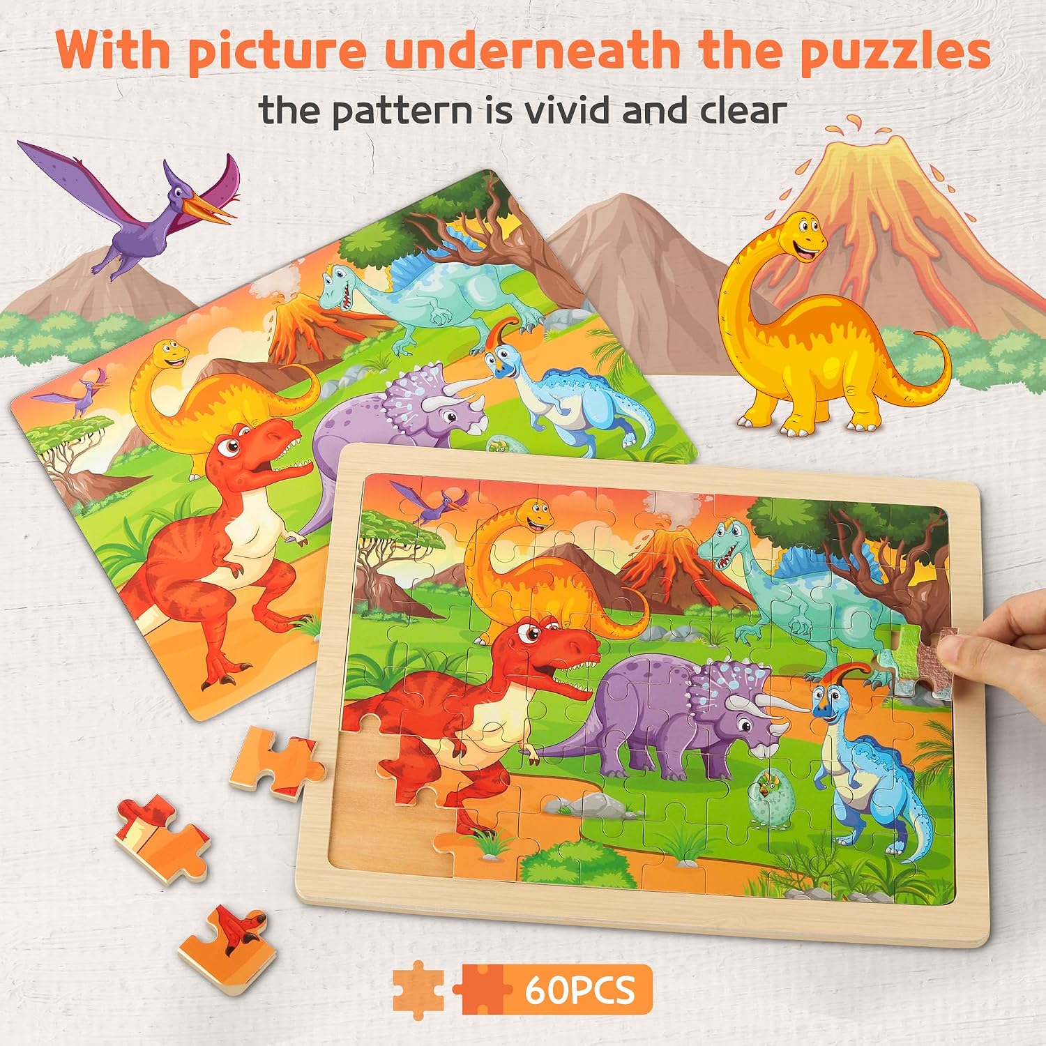 Detalle de SYNARRY Wooden Puzzles 6-Pack 🧩