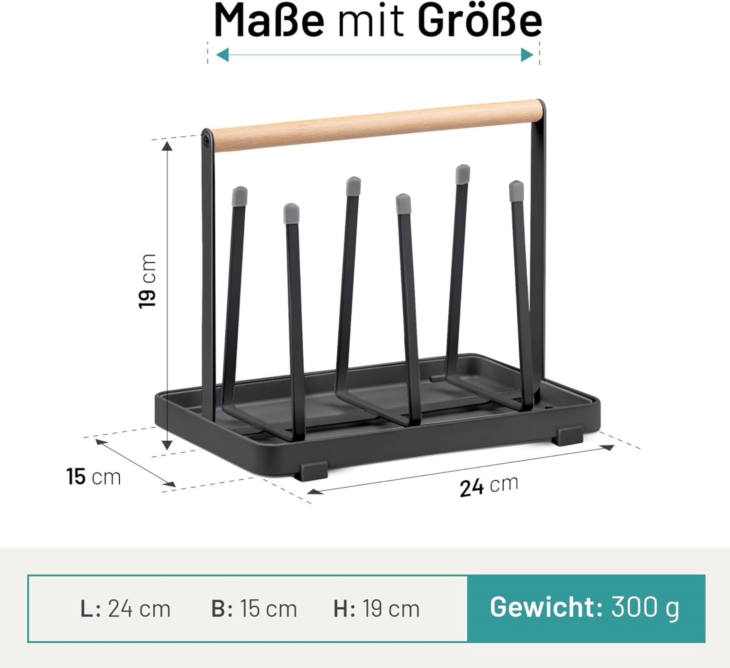 Thumbnail 4 de D&D Living All-in-One Flaschenhalter für SodaStream – Universal-Flaschentrockner aus Metall, Schwarz