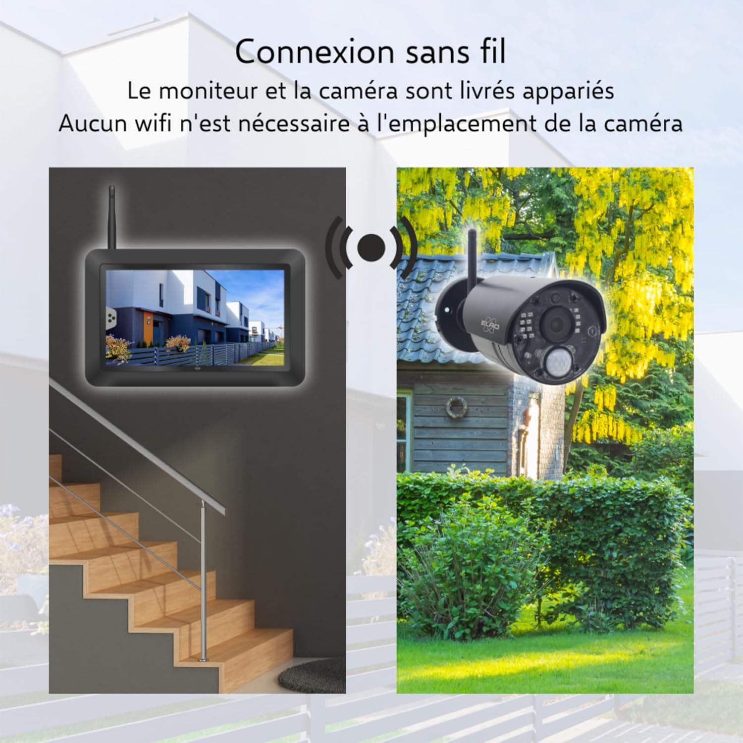 Thumbnail 2 de ELRO CZ40RIPS Kit de caméra de Surveillance sans Fil Full HD 1080p avec écran 7" et Application