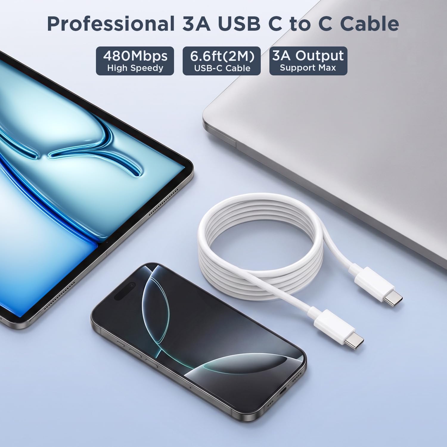 Detalle 1 de Shunapse 67W USB-C-oplader voor MacBook met inklapbare stekker en kabel van 2 m