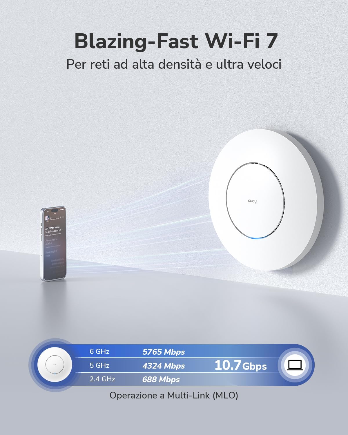 Thumbnail 2 de Cudy BE11000 Wi‑Fi 7 tri-band access point