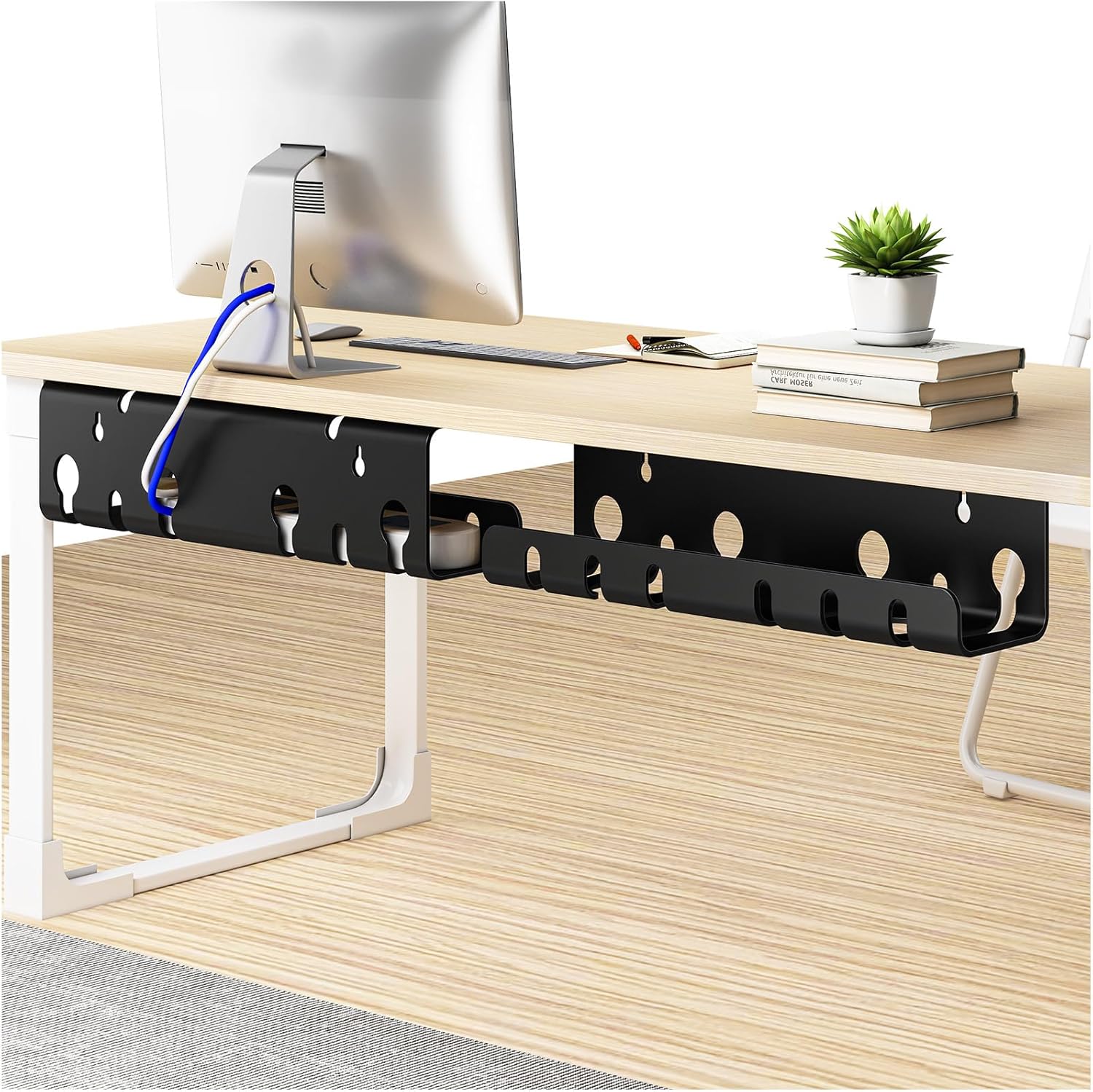 Thumbnail 6 de Under Desk Cable Management Tray 43x10x10cm 📦
