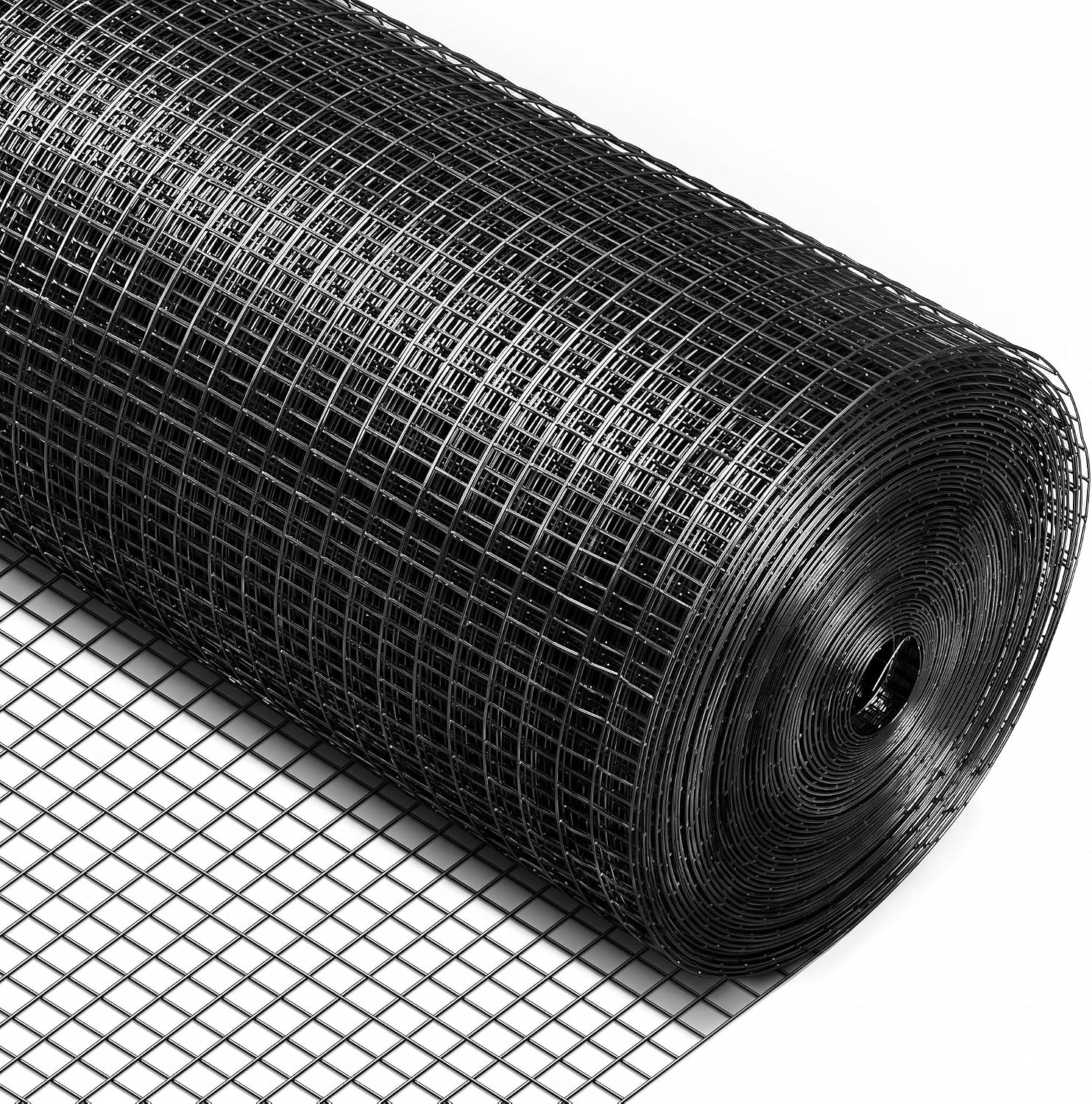 Detalle de Black Hardware Cloth 1/2-Inch, 48" x 100', 19-Gauge PVC-Coated Wire Mesh
