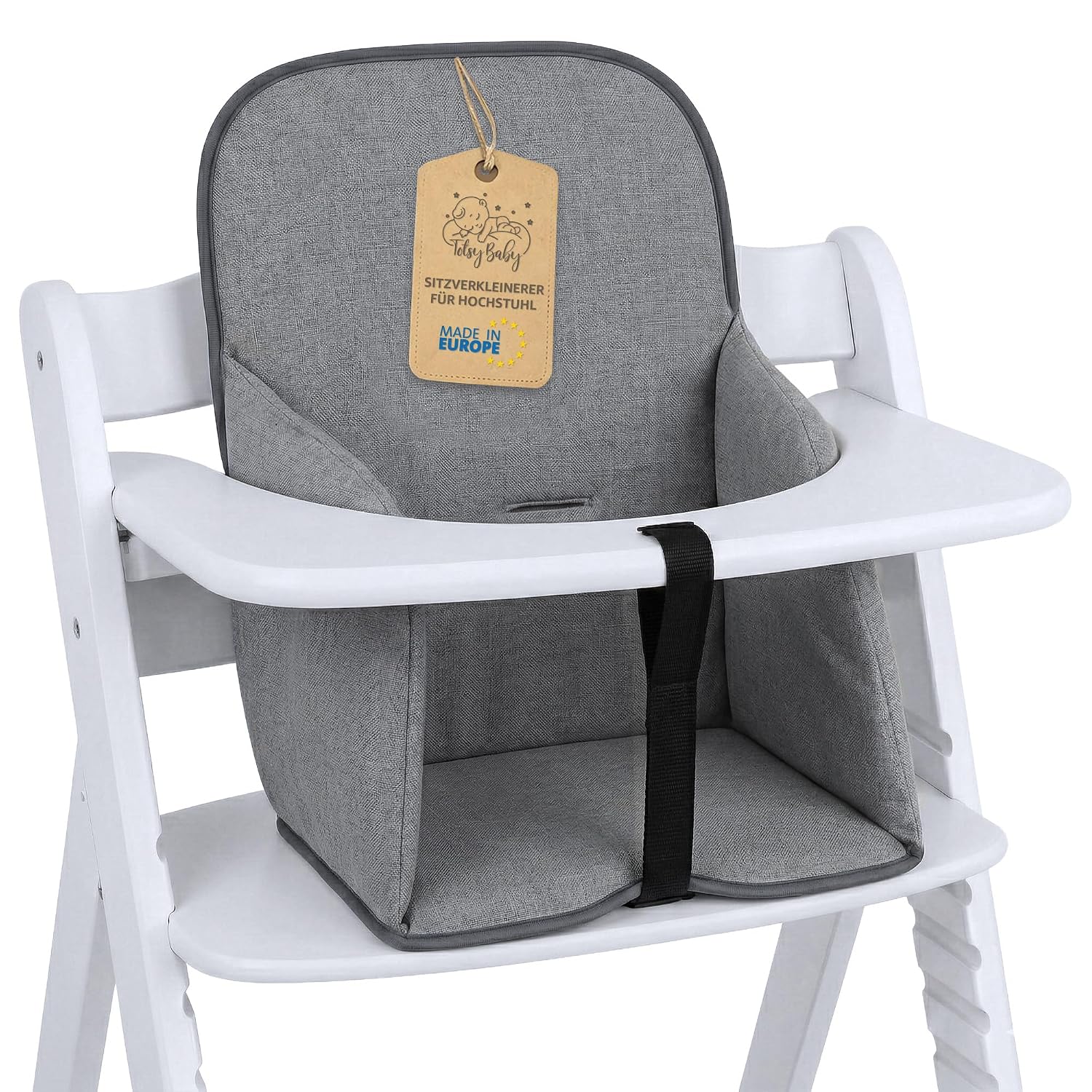 Sitzverkleinerer für Hochstuhl Baby Sitzkissen – Kinder Sitzauflage für Hauck & Stokke High Chair (Grau)