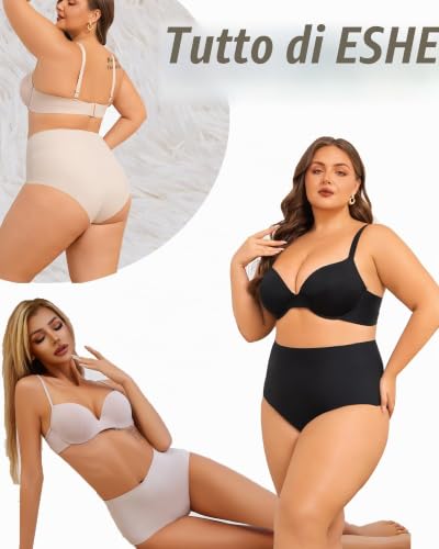 Detalle 2 de ALL OF SHE Confezione da 5 Mutande da Donna a Vita Alta senza cuciture – XS-3XL