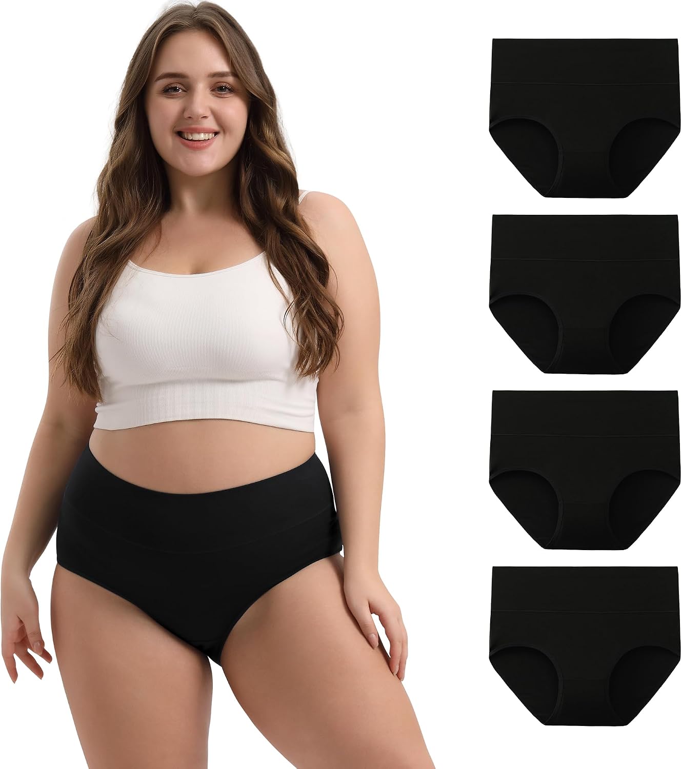 Detalle de INNERSY Taillenslip High Waist 44-62, 4er Pack