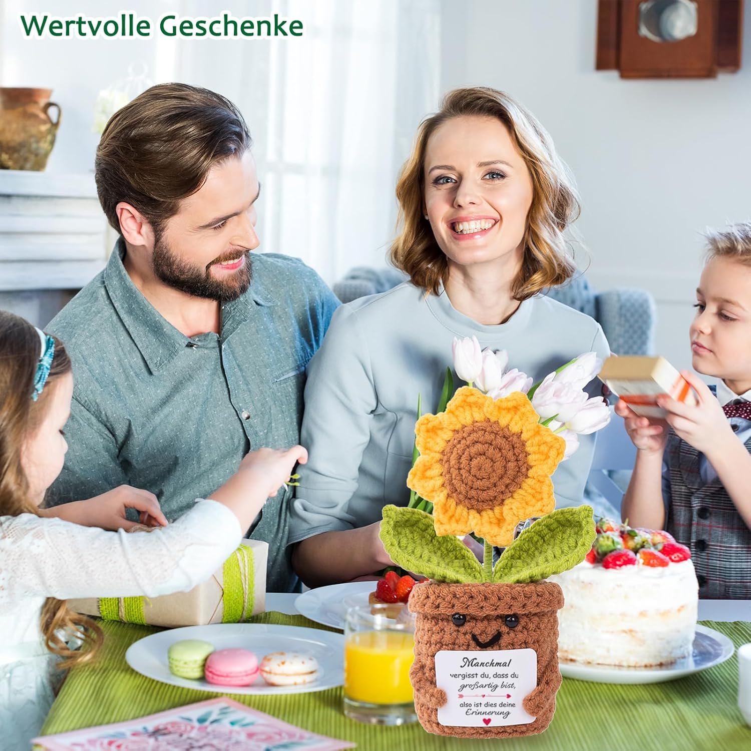 Thumbnail 6 de Aruigu Gestrickte Sonnenblume Geschenk 6 x 14 cm