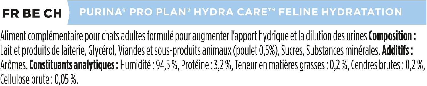 Detalle de Purina Pro Plan Hydra Care Supplément Hydratation Chat Poulet - 10 x 75 g