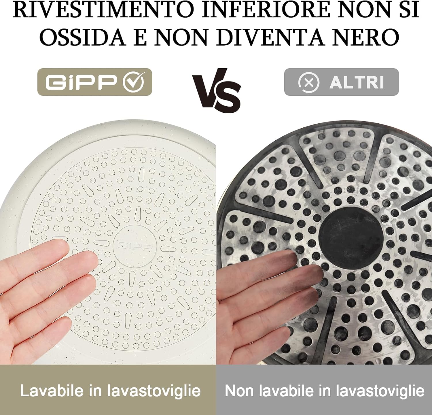 Thumbnail 4 de GiPP 11 Pezzi Set di Padelle Antiaderente Compatibile Induzione – Manici Rimovibili, per Camper e Piccole Cucine