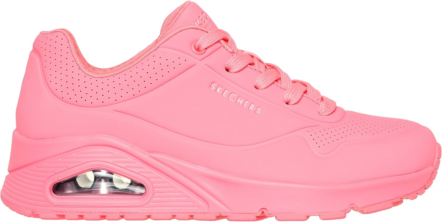 Thumbnail 4 de Skechers Damen Uno Stand On Air Trainers – Coral Durabuck/ Mesh, 39 EU