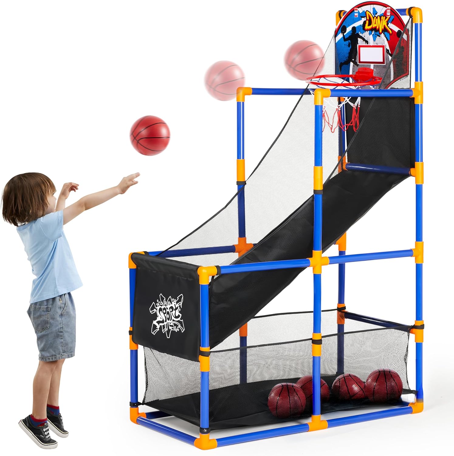 JOYIN Arcade Basketball Set 4 Balls for Kids