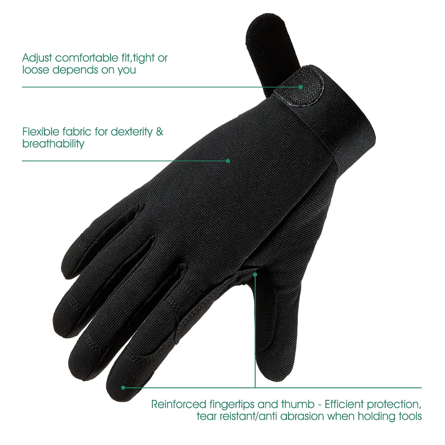 Detalle 2 de COOLJOB Men's Gardening Gloves: Thorn Proof, Synthetic Leather, Touchscreen, XL