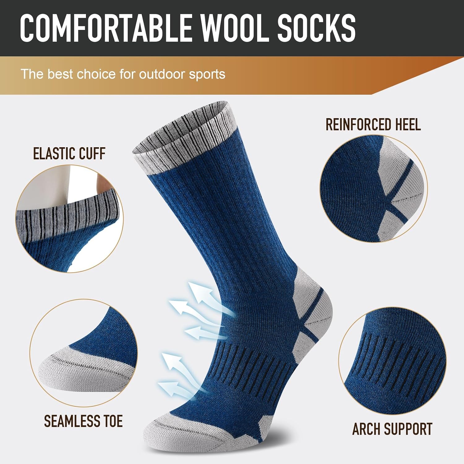 Thumbnail 6 de Niorasen thermal merino wool socks 3 pairs