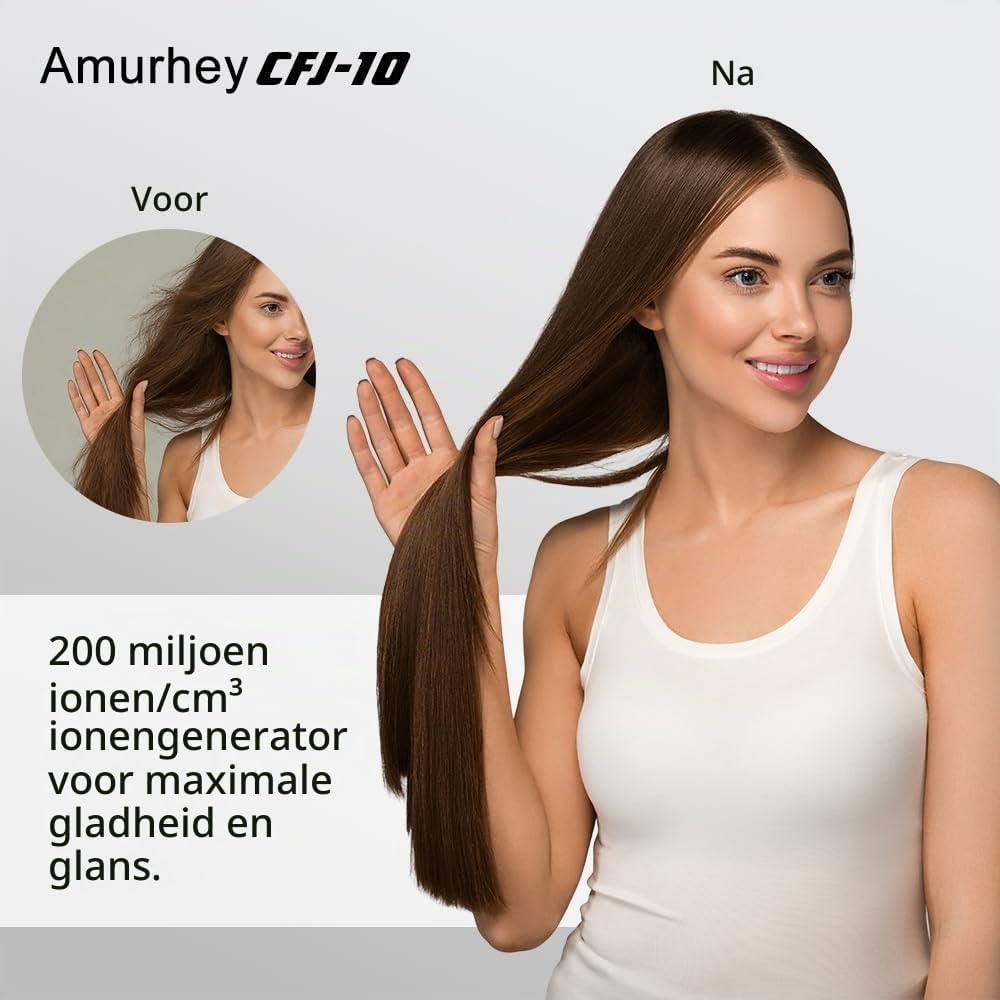 Thumbnail 5 de Amurhey opvouwbare reisföhn 2000 W met ionentechnologie en diffuser