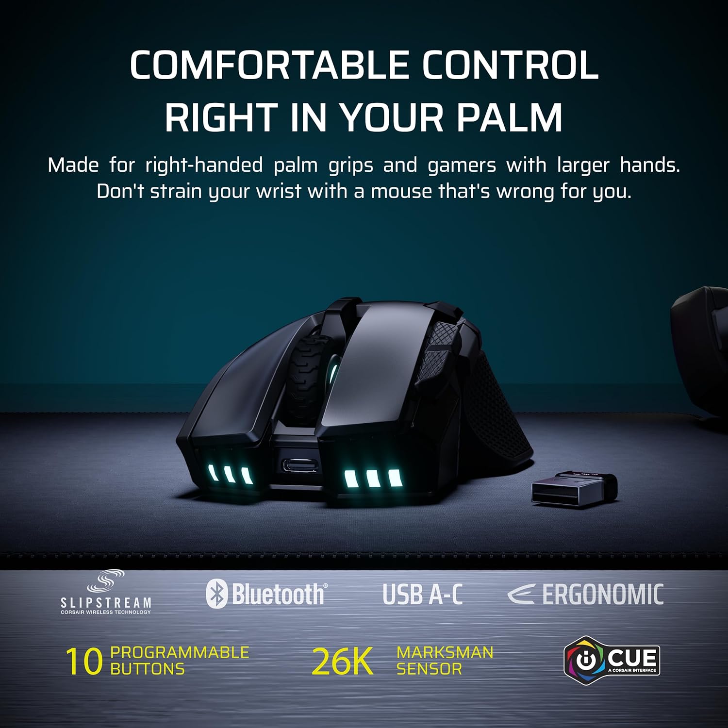 Detalle de CORSAIR Wireless Gaming Mouse IRONCLAW