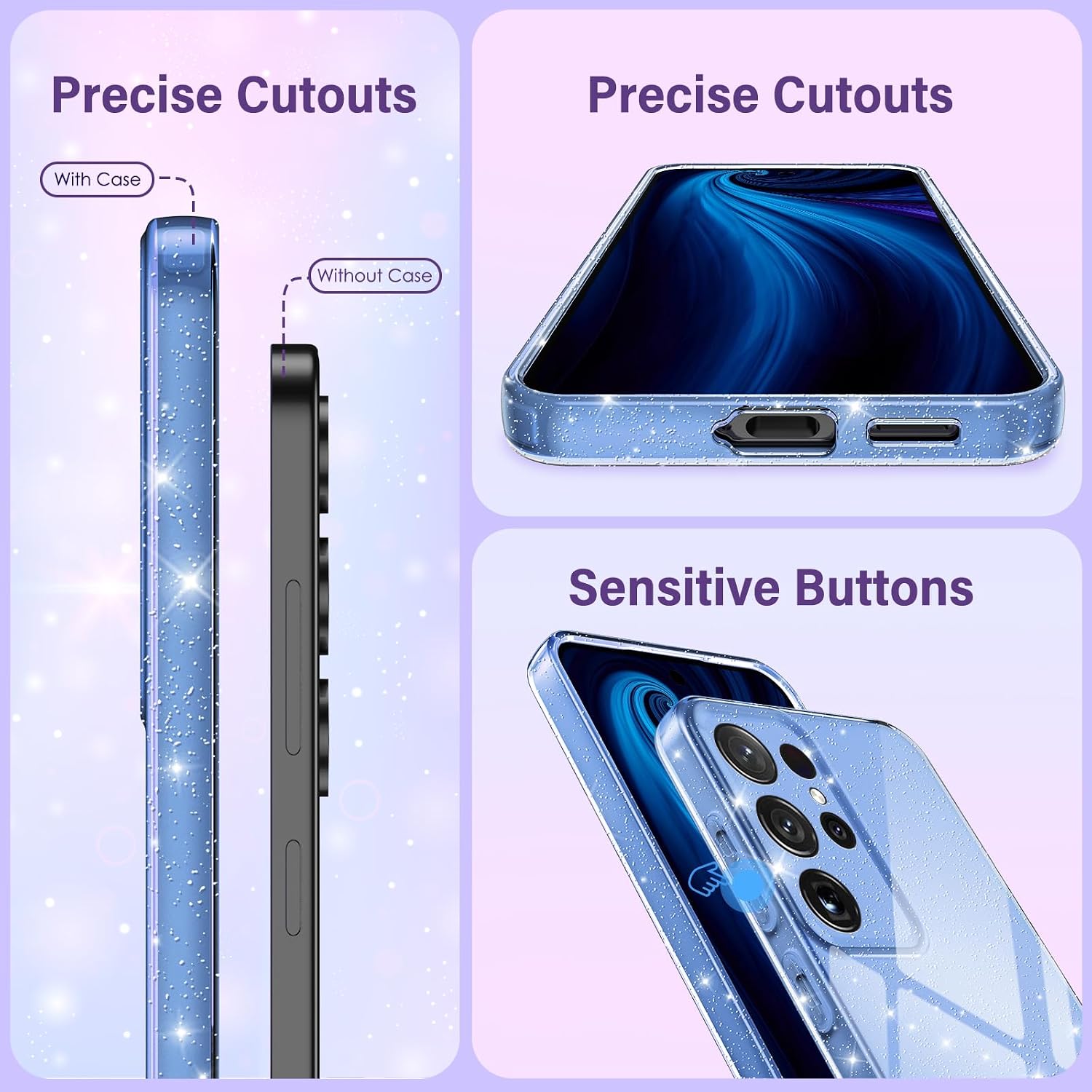 Thumbnail 6 de Eherui Hülle Galaxy S22 Ultra Glitzer Silikon TPU