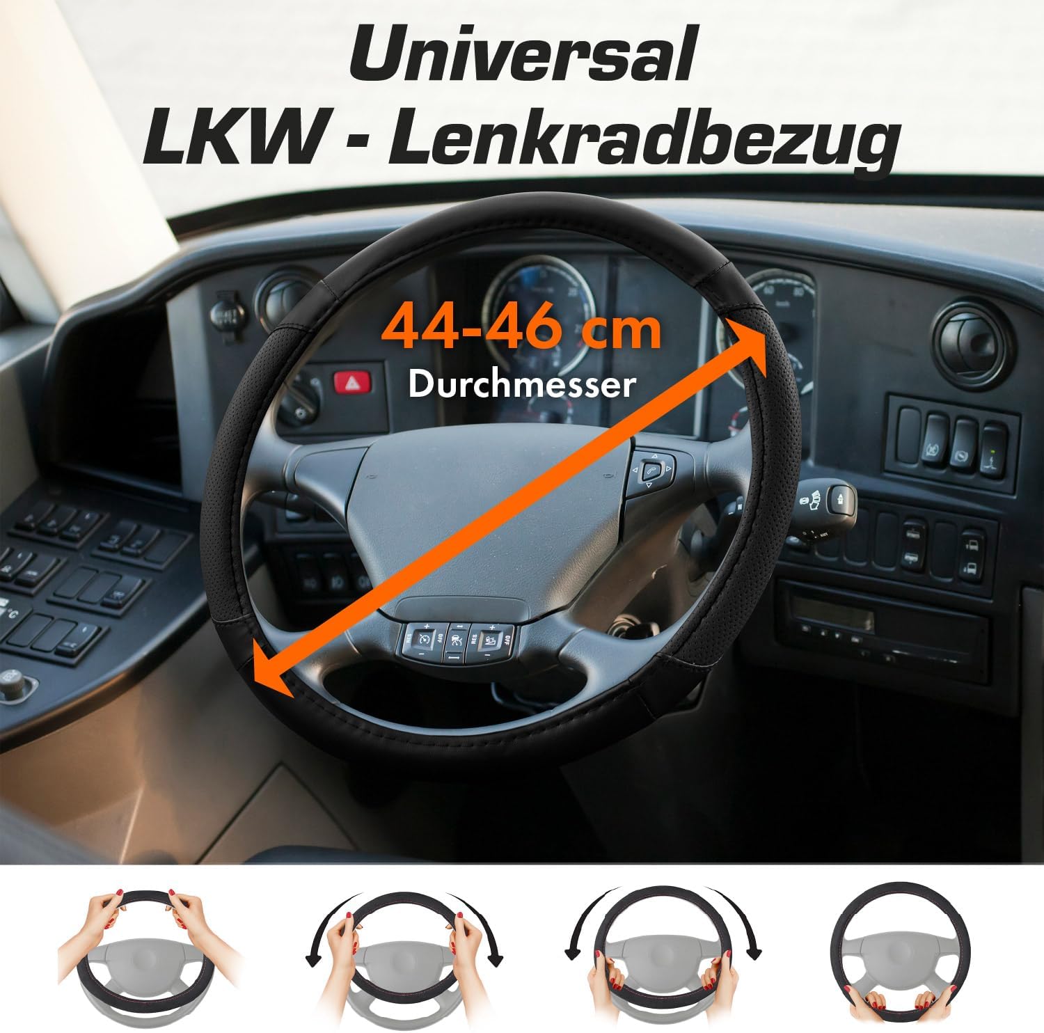 Detalle de Upgrade4cars LKW Lenkradbezug 44-46 cm