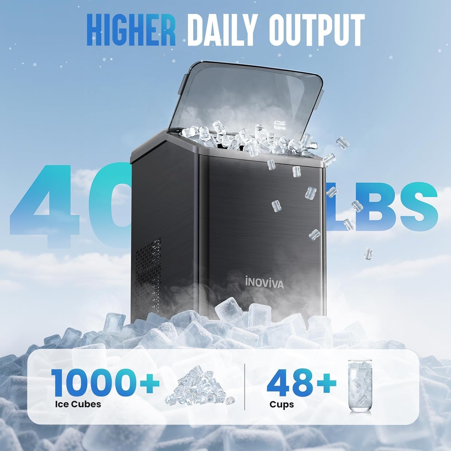 Detalle 2 de Inoviva Nugget Ice Maker 40 lb/24 hr