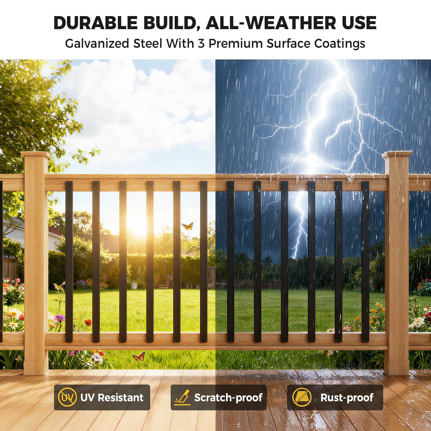 Thumbnail 6 de CAMMOO DB32-110 32-Inch Rectangular Deck Balusters, 110-Piece Kit