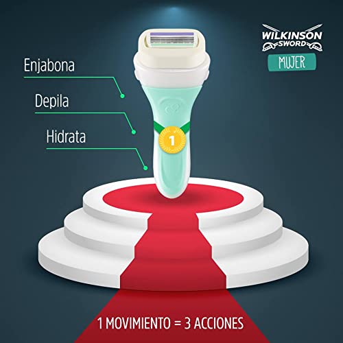 Thumbnail 7 de Wilkinson Sword Intuition Sensitive Care maquinilla con 3 recambios 🪒