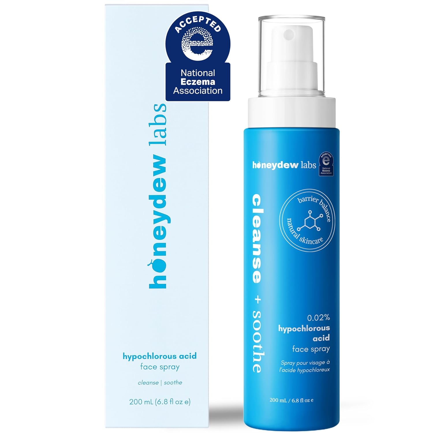Detalle de Honeydew Labs Hypochlorous Acid Spray, 6.8 oz Facial Cleanser with 0.02% HOCl