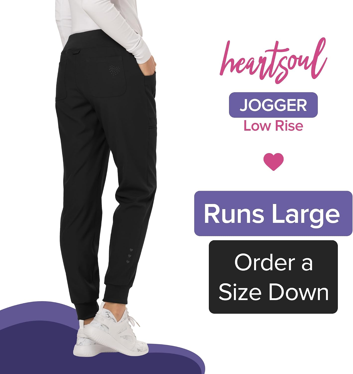 Thumbnail 2 de HeartSoul HS030 Women's Scrub Jogger Pants, 5 Pockets, Moisture-Wicking Fabric