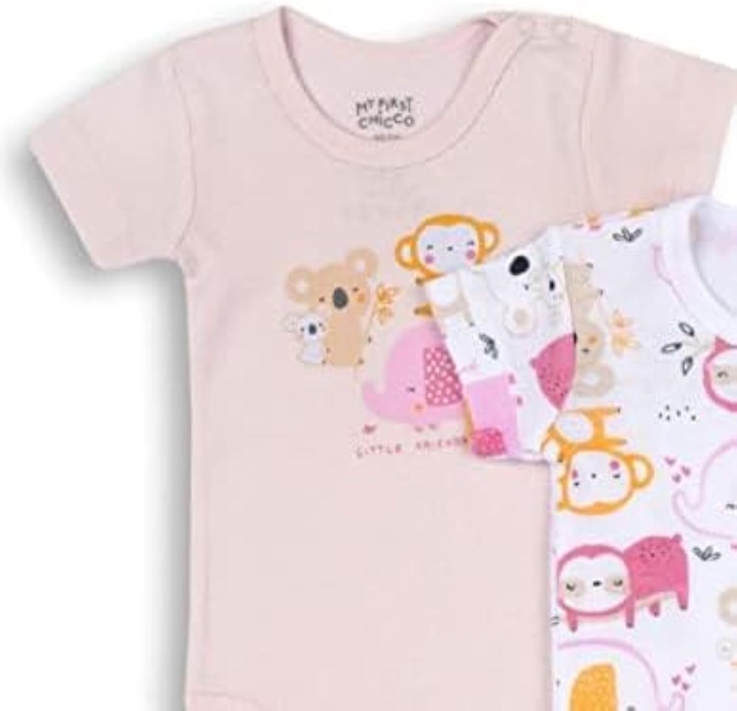 Detalle de Chicco lot de 4 bodies bébé fille à manches courtes en coton léger (0-24 mois) – conçu en Italie