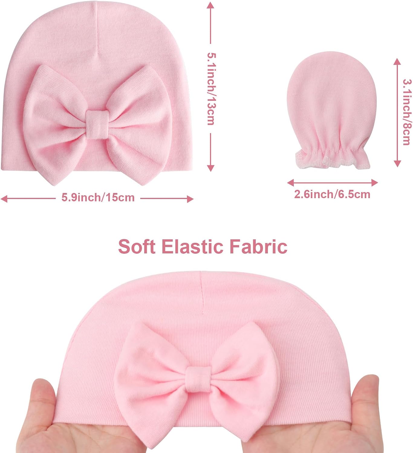 Thumbnail 5 de DRESHOW Newborn Hats Mittens Set