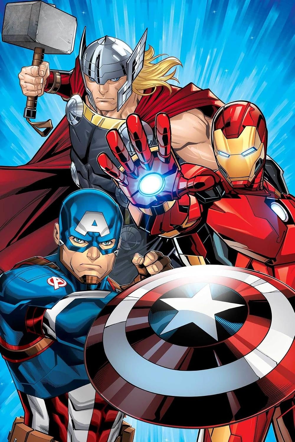 Detalle de Jerry Fabrics Avengers Heroes Fleece Blanket, 100 x 150 cm, Polyester