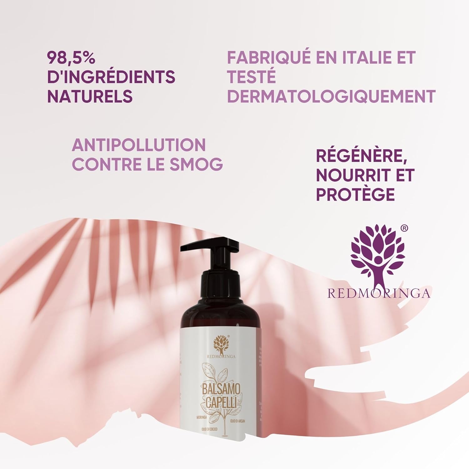 Thumbnail 4 de RedMoringa Baume Cheveux Régénérant et Protecteur – Baume Nourrissant 98,5% Naturel EcoBio, 200 ml, fabriqué en Italie